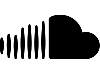 Icon en color negro de SoundCloud
