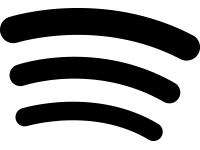 Icon en color negro de Spotify