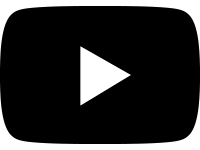 Icon en color negro de YouTube